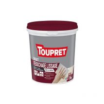 Toupret - Masilla de relleno y alisado exterior, 1,5 kg, blanca, con espátula