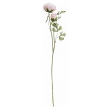 Hill Interiors - Ranunculus Artificial Flower - L15 x W25 x H58 cm - Pastel Pink