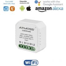 Atmoss - Pastilla Doble Interruptor WiFi Control Inteligente para Iluminación Remota