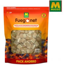 Fuego Net - Pastillas de Encendido fuegonet. 200 Pastillas de Encendido Inmediato. Pastillas Ecológicas de Encendido para Barbacoas, chimeneas y