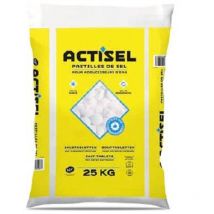 Pastilles de sel pour adoucisseur d'eau et dénitrateur d'eau - actisel - Fabrication Française - le sac de 25 kg