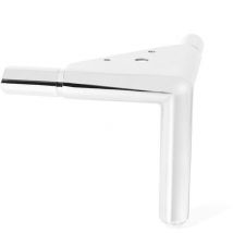pata aluminio modelo teos h130 ø25 acabados cromo y negro acabado cromo