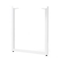 Todocontenedor - Pata de acero para mesas en acabado Blanco Mate medidas 80x73 (ancho x alto) modelo Uley.