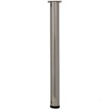 Pata de mesa cilíndrica regulable en acero cromado gris, de 70 a 73 cm HETTICH