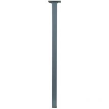 Hettich - Pata de mesa fija cuadrada acero gris mate, 80 cm
