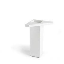 Niubó - Pata de plástico cuadrada con una altura de 150 mm y acabada en blanco. Dimensiones: 42x42x150 mm -