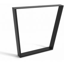REI - Pata Industrial para Muebles en Acero Negro Poro Medidas 78080712 mm Altura: 71,2 cm 1 Unidad -