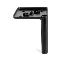 Pata metálica modelo troya altura h120, h180 y h250 acabado negro mate altura h120