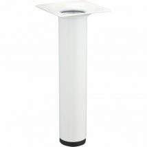 Pata para mueble cilíndrica Hettich fijada en acero epoxi blanco Hettich