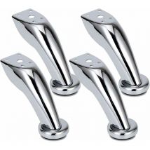 Abcrital - Ahlsen Patas de sofá de acero inoxidable gruesas, 4 patas de muebles, patas cromadas, patas de armario, patas de sofá cama, utilizadas