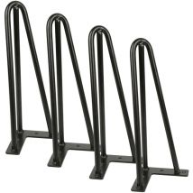 Guoyihua - Conjunto de 4 Patas Horquilla Mesa 30 cm, Patas para mesa de centro, Patas para Muebles de Acero Diseño Industrial 3 Varillas Resistentes