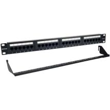 Phasak - 19' Pu 2424 - Cat. 6, Dual Block, 24 Ports, 1u, Avec De Organisateur De Câbles, Grande Vitesse Et Installation Facile