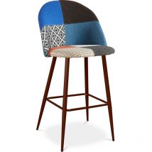 Patchwork Upholstered Stool - Scandinavian Style - Pixi