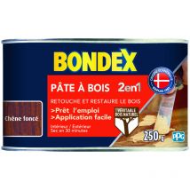 Bondex - Pâte à Bois 2 en 1 Rebouche et Restaure - 250g Couleur: Chêne foncé