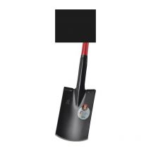 Idealspaten - Sala 280 x 190/180 mm Tamaño 2 más mango de tubo de acero con perilla de madera i