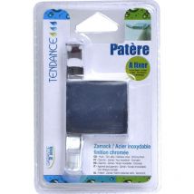 Patere double crochet a fixer zamack acier inoxydable - chrome Tendance