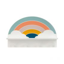 Patère Avec Étagère 'Arc-en-Ciel' 48cm Multicolore