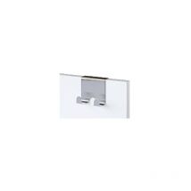 Patère double pour porte Argent 19.5 cm