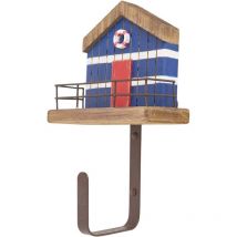 Batela - Patère en bois et métal Sea Cabane de pêcheur