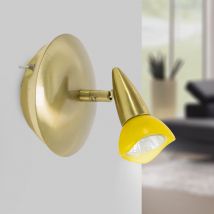 Xelux - Patère en laiton brossé Applique murale 1 Spot orientable et inclinable 50W