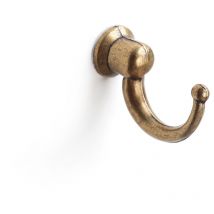Niubó - Patère murale classique à visser avec finition cuir vieilli. Dimensions: 12x29x22 mm - talla