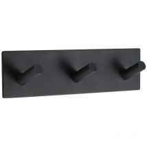 Patere triple metal peint 3m - noir Tendance