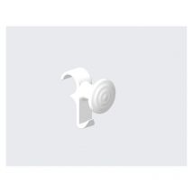 Intuis - Patère tube rond compatible ezybain blanc M090049