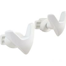 Patères v pour sèche serviette Blanche - pour tube Rond à visser
