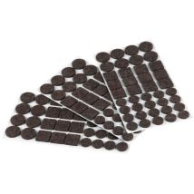 Patin adhésif assortiment marron – 60 rondelles Ø 20 mm, 24 rondelles Ø 28 mm, 36 patins 25 x 25 mm – Quincaillerie GPI