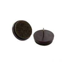 Patin à clouer en feutre marron pour meubles, 22 mm, 4 unités