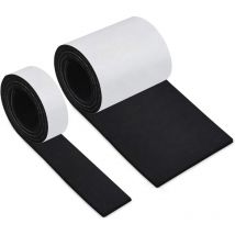 Patin Feutre, Feutrine Autocollante pour Meuble, Patins Chaises Antiderapant Feutre, Feutrine Adhesive Noire, 2 Rouleaux(10010cm+1002cm)