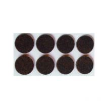 Patin glisseur à coller de meuble - D34 mm - sachet de 12 Prunier