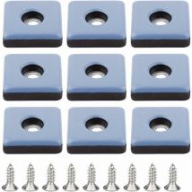 Patins Meubles Téflon,25mm Pied de Chaise avec Vis Patins en Téflon PTFE Tampon Chaise Patin Glisseur Pied de Chaise à Visser Carrés,24 Pieces