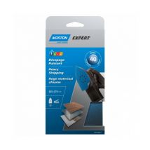 Patins multi-ponçeuses auto-agrippants perforés 105x175mm (x5) Norton Grain: 40