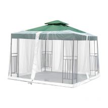 Patio Parapluie Moustiquaire, Moustiquaire pour Parasol de Jardin avec entrée zippée Parapluie de terrasse Moustiquaire Table Screen Parasol en