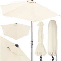 Kingsleeve - 2.7m Half Round Semi-Circular Garden Parasol 270cm Sun Shade with 80+ UV-Protection 2.3m Tall Idea Balcony Umbrella Garden Patio Wall