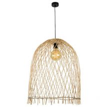 Patras Wire Lámpara de Techo Bambú 1 Luz