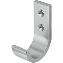 Patère 1 Crochet Type 0111 - Hauteur 70 Mm - En Alumimium - Finition Anodisé Argent - Hermeta Metaalwaren Bv