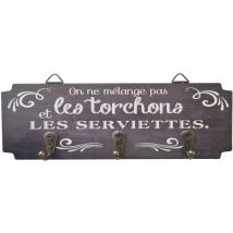 Patère à torchons 3 crochets les torchons et les serviettes