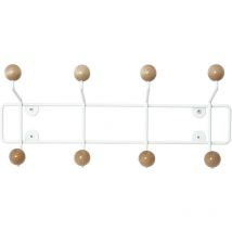 Pt Living - Porte-vêtements mural saturnus, boutons en bois, 34 cm