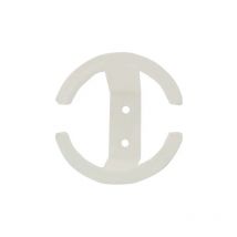 Patère basique à fixer 1 tête, 1 crochet en acier blanc, l. 40 x h. 40 x p. 50 mm