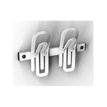Patere clip noir acier 144x55mm