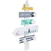 Patère décoration panneau directionnel à accrocher