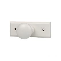 Cime - Patère en hêtre blanc à 1 tête, l. 110 x h. 42 x p. 60 mm