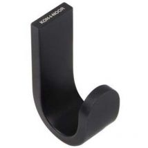 Patère MATERIA en aluminium brillant éloxé noir - 3 x 4,6 x h8 cm - avec adhésif 3M - Koh-I-Noor