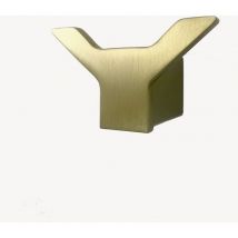 Patère murale crochet double Doré brossé - Osaka