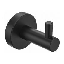 Patère salle de bain noire. Lot de 2 crochets salle de bain pour serviettes, peignoirs, chapeaux, exclusif haut de gamme. Accessoire salle de bain