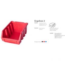 Meister - Patrol Group Ergo Caja Nou, cajas apilables, color rojo, modelo ERG2CZEPG001, ideal para almacenamiento eficiente, diseño ergonómico,