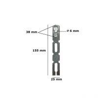 Patte de fixation L155 mm pour fenetre Gefradis