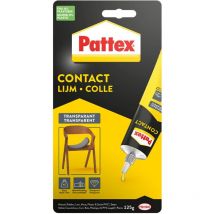 Pattex - Colle contact type néoprène- Formule transparente tous matériaux- Tube 125 gr